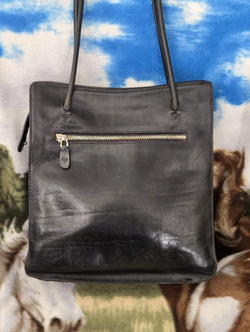 Monsac Black Leather Bag